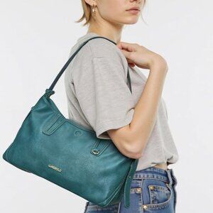LuxeBold | Vegan Leather Slouchy Teal Shoulder Ajustable Strap Hobo Bag - NWOT